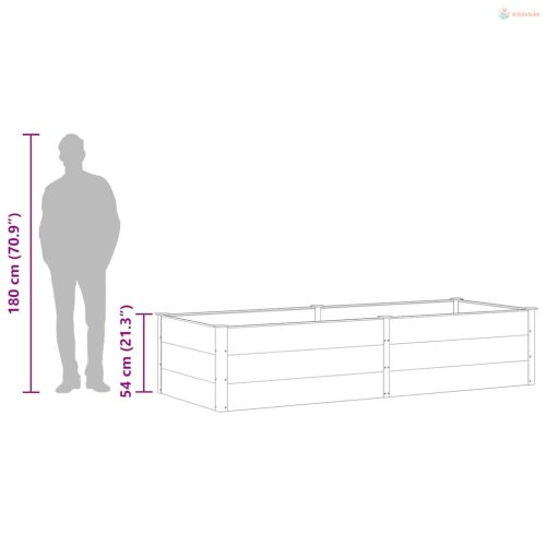 Szürke WPC kerti magaságyás 250 x 100 x 54 cm