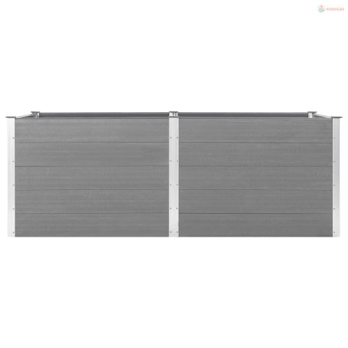 Szürke WPC kerti magaságyás 250 x 100 x 91 cm