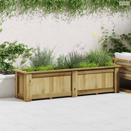 Impregnált fenyőfa magaságyás 196 x 50 x 50 cm