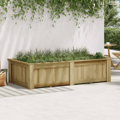 Impregnált fenyőfa magaságyás 196 x 100 x 50 cm