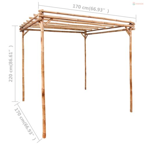 Bambuszpergola 170 x 170 x 220 cm