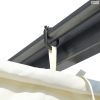 Fehér-krémszínű acélpergola behúzható tetővel 3 x 3 m