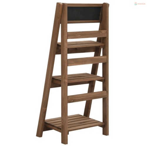 Tömör fenyőfa virágtartó táblával 40 x 30 x 90 cm