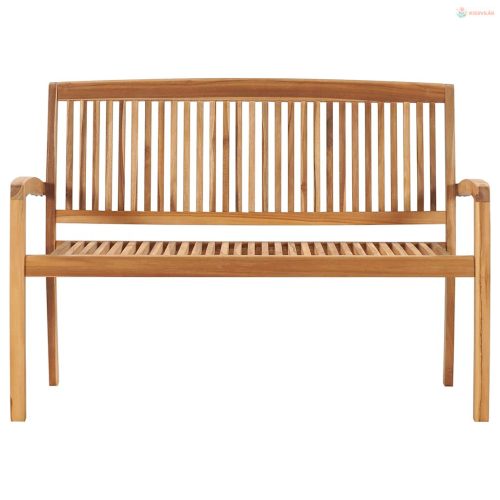 2 személyes tömör tíkfa kerti pad asztallal 120 cm