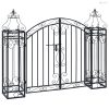 Díszes kovácsolt vas kertkapu 122 x 20,5 x 100 cm
