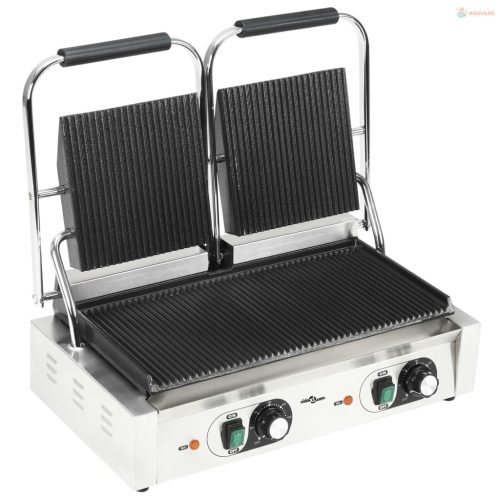 Dupla kontaktgrill rozsdamentes acélból 3600 W 57x30,5x20 cm