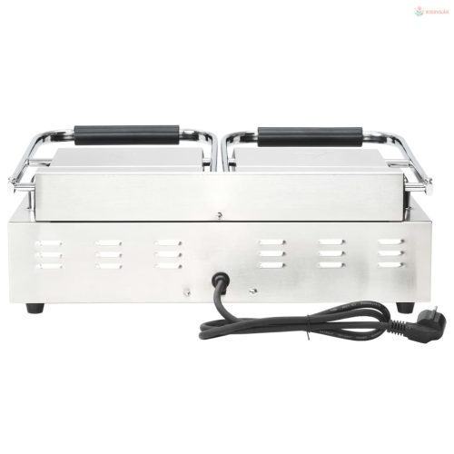 Dupla kontaktgrill rozsdamentes acélból 3600 W 57x30,5x20 cm