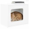 Macska Ház Fehér 51 x 30 x 42 cm Faanyag