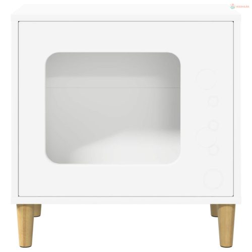 Macska Ház Fehér 51 x 30 x 52 cm Faanyag