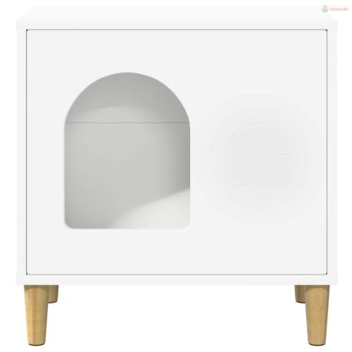 Macska Ház Fehér 51 x 30 x 52 cm Faanyag