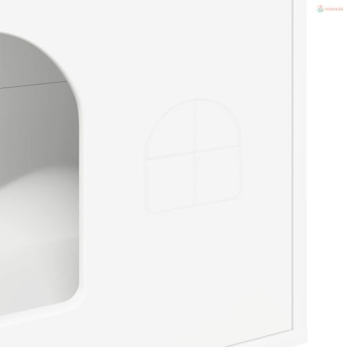 Macska Ház Fehér 51 x 30 x 52 cm Faanyag