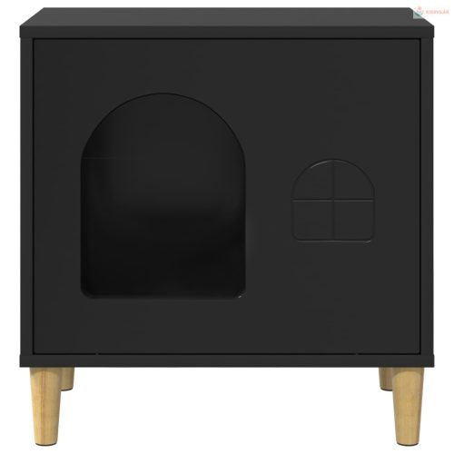 Macska Ház Fekete 51 x 30 x 52 cm Faanyag