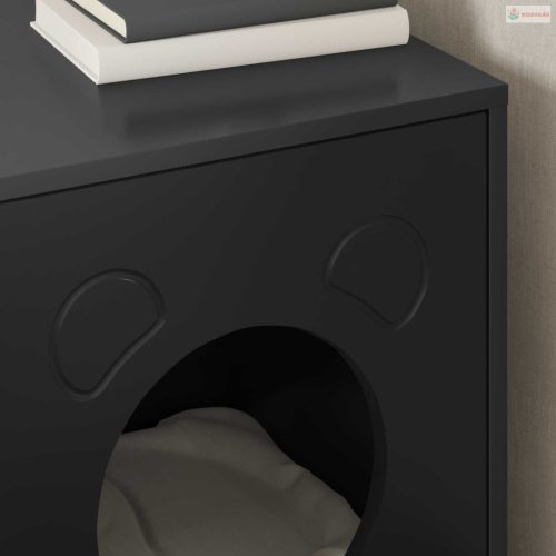 Macska Ház Fekete 42,5 x 40 x 53 cm Faanyag