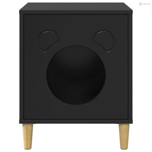 Macska Ház Fekete 42,5 x 40 x 53 cm Faanyag