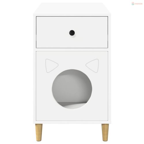 Macska Ház Fehér 72 x 42,5 x 70 cm Faanyag