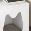 Macska Ház Fehér 42,5 x 40 x 53,5 cm Faanyag