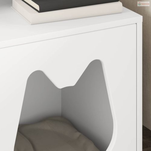 Macska Ház Fehér 42,5 x 40 x 53,5 cm Faanyag