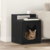 Macska Ház Fekete 42,5 x 40 x 53,5 cm Faanyag