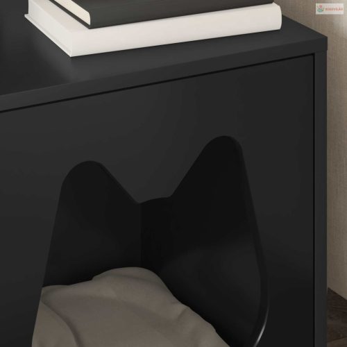 Macska Ház Fekete 42,5 x 40 x 53,5 cm Faanyag