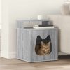 Macska Ház Szürke Sonoma 42,5 x 40 x 53,5 cm Faanyag