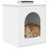 Macska Ház Fehér 53 x 52 x 62 cm Faanyag