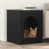 Macska Ház Fekete 53 x 52 x 62 cm Faanyag