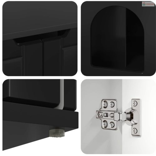 Macska Ház Fekete 85 x 55 x 50,5 cm Faanyag