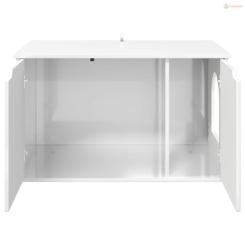 Macska Ház Fényes Fehér 85 x 55 x 50,5 cm Faanyag