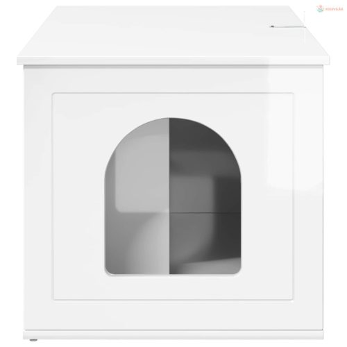 Macska Ház Fényes Fehér 85 x 55 x 50,5 cm Faanyag