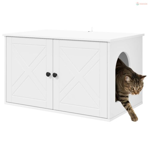 Macska Ház Fehér 85 x 55 x 50,5 cm Faanyag