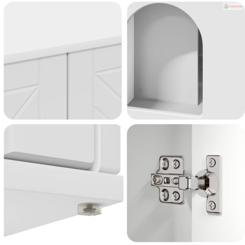 Macska Ház Fehér 85 x 55 x 50,5 cm Faanyag