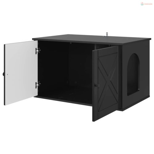 Macska Ház Fekete 85 x 55 x 50,5 cm Faanyag