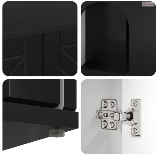 Macska Ház Fekete 85 x 55 x 50,5 cm Faanyag