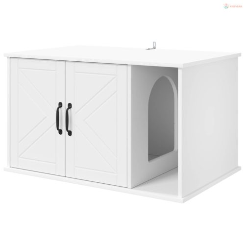 Macska Ház Fehér 85 x 55 x 50 cm Faanyag