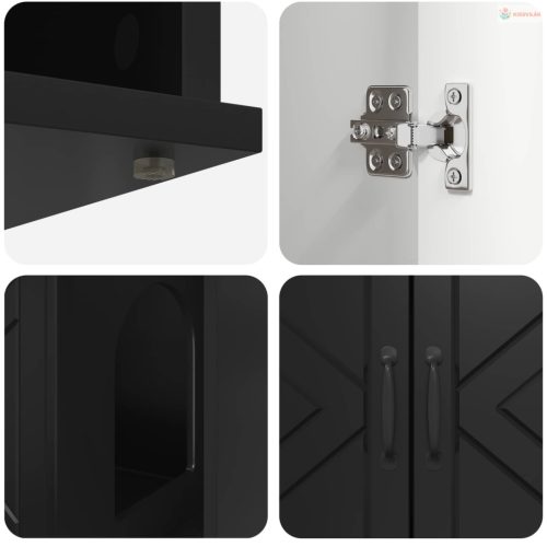 Macska Ház Fekete 85 x 55 x 50 cm Faanyag