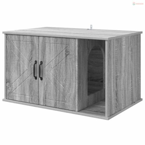 Macska Ház Szürke Sonoma 85 x 55 x 50 cm Faanyag