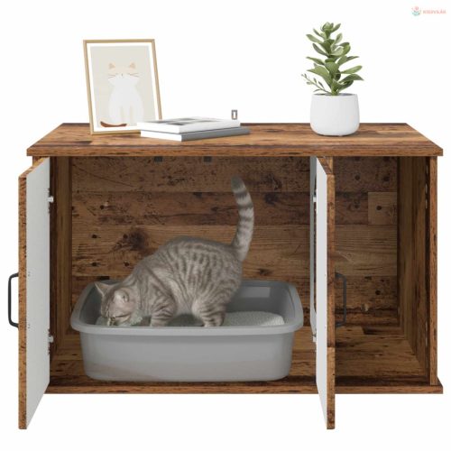 Macska Ház Öreg fa 85 x 55 x 50 cm Faanyag