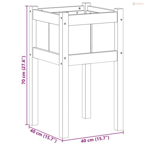 Kerti cserép Természet 40 x 40 x 70 cm Tömör fenyőfa