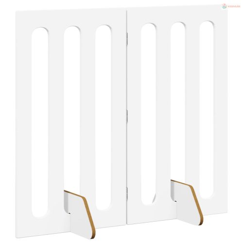 Hajtható állatkerítés 2 pcs Fehér 100,5 x 38 x 90 cm Mérnöki fa