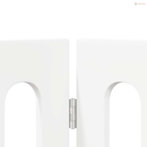 Hajtható állatkerítés 4 pcs Fehér 201 x 38 x 90 cm Mérnöki fa
