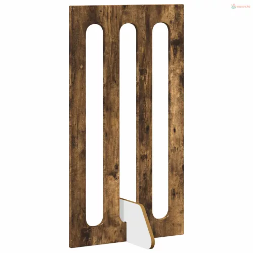 Hajtható állatkerítés 4 pcs Füstölt Tölgy 201 x 38 x 90 cm