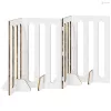 Hajtható állatkerítés 4 pcs Füstölt Tölgy 201 x 38 x 90 cm