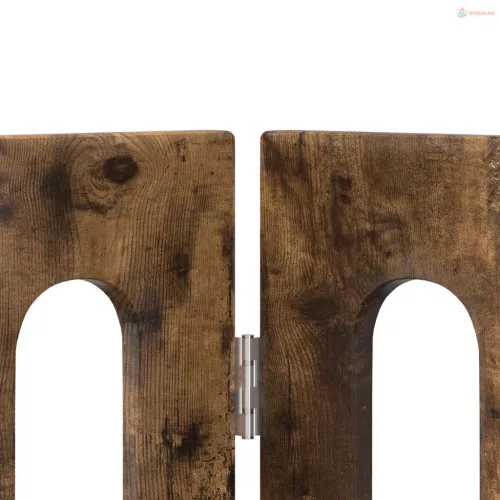 Hajtható állatkerítés 4 pcs Füstölt Tölgy 201 x 38 x 90 cm