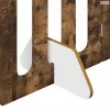 Hajtható állatkerítés 4 pcs Füstölt Tölgy 201 x 38 x 90 cm