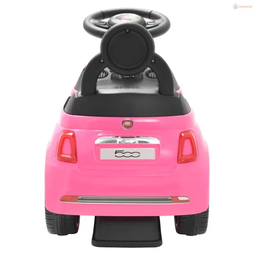 Rózsaszín ráülős Fiat 500 játékautó
