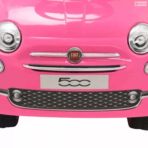 Rózsaszín ráülős Fiat 500 játékautó