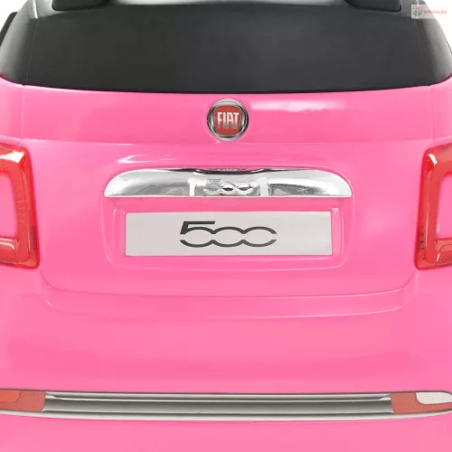 Rózsaszín ráülős Fiat 500 játékautó