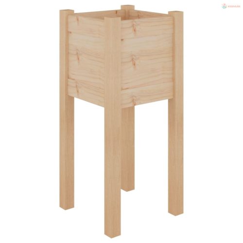 2 db tömör fenyőfa kerti virágtartó 31 x 31 x 70 cm