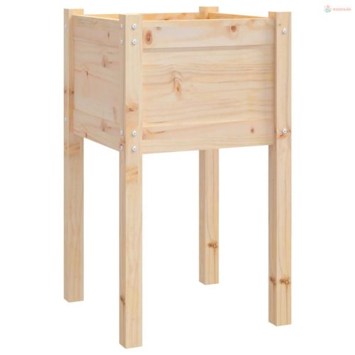 Tömör fenyőfa kerti virágtartó 50 x 50 x 70 cm