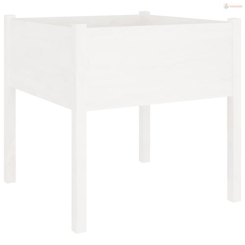 Fehér tömör fenyő virágláda 70x70x70 cm